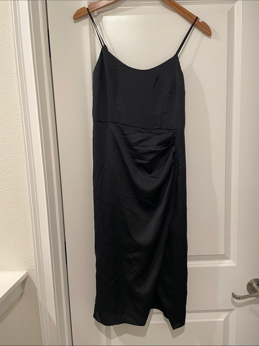 Abercrombie & fitch Black Spaghetti-Strap Slip midi dress xs petite